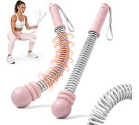 Weighted Ropeless Battle Rope, 2026 Upgrade Portable Silent Home Workout Equipment for Full Body Toning, Fat Burning & Cardio, Strength Training Office Gym Exerciser for Arms, Core, Butt (Pink)
