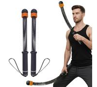 Weighted Ropeless Battle Ropes,Heavy Duty Cordless Workout Rope Fitness Equipment for Home Gym,Portable Arm Exerciser Rope for Strength Building, HIIT and Low-Impact Aerobic Training (Black)