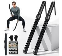 Weighted Ropeless Battle Ropes, Heavy Duty Portable Cordless Battle Ropess for HIIT Workouts, Cardio & Muscle Training, Low-Impact Cardio Training for Men & Women with Non-Slip Gloves