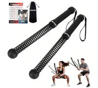 Weighted Ropeless Battle Ropes, Heavy Duty Workout Rope for Home Gym with Training Poster, Portable Arm Exerciser Rope for Strength Building, HIIT and Low-Impact Aerobic Training for Men & Women