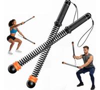 Weighted Ropeless Battle Ropes with Adjustable Resistance, Cordless Heavy Rope Simulator for Small Flats & Home Gym, Silent Indoor Workout Equipment for HIIT & Full Body Strength (Classic Black)
