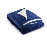Weighted Sherpa Blanket in Navy - TJ Hughes