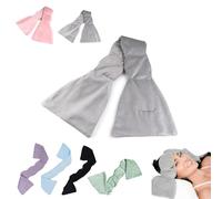 Weighted Sleep Mask Blackout Eye Cover,Relaxing Eye Cover, Travel Sleep Mask with Beads and Cotton,Weighted Eye Mask for Deep Sleep, Double-Sided Use, Soft Fabric for Skin (Gray)