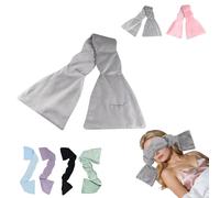 Weighted Sleep Mask Blackout Eye Cover, Ultra Soft Cotton Soft Sleep Patch for Blocking Light, Double-Sided Use, Weighted Eye Mask for Deep Sleep, Insomnia Patients, Men, Women (Grey)