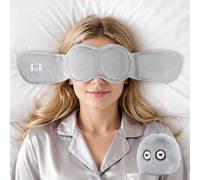 Weighted Sleep Mask with Calming Pressure - Breathable & Ultra-Soft Skin-Friendly Fabric, Total Blackout for Deep Sleep, Travel, Stress Relief & Meditation (Light Gray)