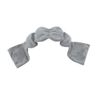 Weighted Sleep Mask with Glass Beads, 245g Blackout Eye Cover for Deep Sleep, 76cm Eye Mask with Adjustable Strap for Side Sleepers, Cooling & Warm Therapy for Travel, Home, Office (Gray)