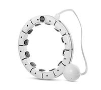Weighted Smart Hula Hoops, 2 in 1 Abdomen Fitness Exercise Massage Hoola Hoops, for Home Workout Weight Loss Thin Waist Fitness/White / 12 Knots