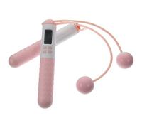 Weighted Smart Jump Rope with Counter, Cordless, Pink Abs