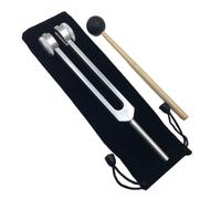 Weighted Tuning Fork for Sound Healing, Professional Aluminum Alloy Sonic Slider with Reflex Hammer and Storage Bag, Frequency Effects Therapeutic Ben