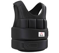 Weighted Vest 10kg Adjustable 38x Removable Weights Close-Fit, Black 60x50x17cm