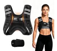 Weighted Vest, Adjustable Body Weight Vest with Reflective Stripe, 8/12/16/20lb for Men Women, Running Vest Woman for Strength Training, Workout, Jogging, Walking, Fitness Equipment, Gym, Muscle