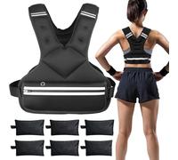 Weighted Vest for Men and Women, 4-10lb Adjustable Iron Sand Weight Vests with 6 Ironsand Weights for Home Workouts, Body Weight Vest Exercise Set for Cardio and Strength Training