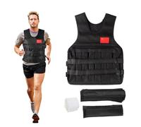 Weighted Vest with 4Pcs Empty Sand Bags(without weight), Adjustable Training Waistcoat for Workout, Strength Training, Running, Fitness, Muscle Building (Black)