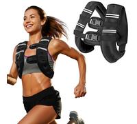 Weighted Vest with Two Adjustment Straps for Men Women, 8lbs/12lbs/16lbs/20lbs Weight Vest with Reflective Stripes for Workout, Strength Training, Running, Fitness, Muscle Building, Weight Loss
