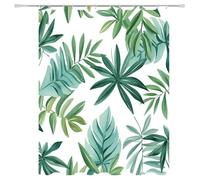 Weighted Waterproof Shower Curtain Palma Long Bathroom Shower Curtains for Bathroom Wet Room Tub Bath Decor with 12 Hooks, Washable, Quick Dry Soft Polyester Fabric 47.2x78.7in 5-883
