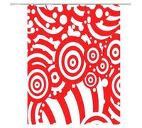 Weighted Waterproof Shower Curtain RedShort Bathroom Shower Curtains for Bathroom Wet Room Tub Bath Decor with 12 Hooks, Washable, Quick Dry Soft Polyester Fabric 70.9x70.9in 5-1047