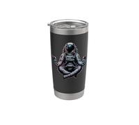 Weightless Astronaut Meditating Ringed Spheres Stainless Steel Insulated Tumbler