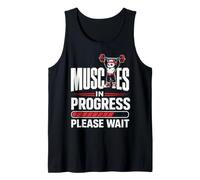 Weightlifter Muscles Progress Please Wait Weight Training Tank Top