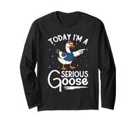 Weightlifter Today I'm A SERIOUS Duck Funny Weight Training Long Sleeve T-Shirt