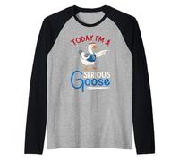 Weightlifter Today I'm A SERIOUS Duck Funny Weight Training Raglan Baseball Tee