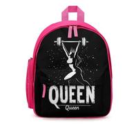 Weightlifting And Queen Funny Laptop Backpack Cute Rucksack Casual Travel Daypack Lightweight Bookbag Gift for Men Women