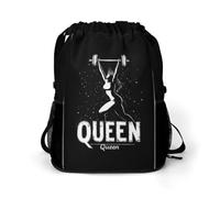 Weightlifting And Queen Gym Drawstring Bag with Shoe Compartment
