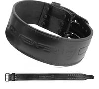 Weightlifting Belt 6MM Genuine Leather - Double Prong Power Belt Heavy Duty 4-Inch Wide - Strong, Stabilizing Back Support For Deadlifts, Squats Powerlifting