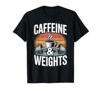 Weightlifting Caffeine & Weights Bodybuilding Gym Lover T-Shirt