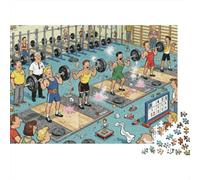 Weightlifting Gym Competition Chaos Wooden Jigsaw Puzzle Waterproof 1000 Piece Puzzles for Adults Colourful Educational Games
