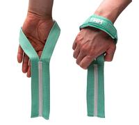 Weightlifting House Weight Lifting Straps. Wrist Straps for Olympic Weight Lifting, Snatch, Pulls and Deadlifts for both Men and Women (Mint)