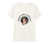 Weightlifting is Healthy Funny OK Hand Symbol Premium T-Shirt