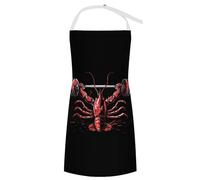 Weightlifting Lobster For Bodybuilder Funny Cooking Kitchen Apron Adjustable Soft Chef Aprons with Pocket for Women Men