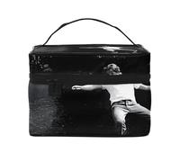 Weightlifting Sport -Print Waterproof Large Cosmetic Bag for Travel & Gym, Makeup Organizer with 4 Elastic Straps & Compartments,Premium Twill Fabric.