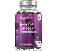 WeightWorld 5 HTP Supplement - 330mg per Serving - 60 Gummies - with Lemon Balm & L-Tryptophan - 2 Gummies a Day - 1 Month Supply - Natural Passion Fruit Flavour - 5-HTP Supplement - Vegan-Friendly