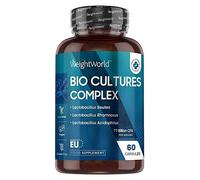 WeightWorld Bio Cultures Complex Probiotics and Prebiotics - 77 Billion CFU - 20 Live Bacterial Cultures - 60 Probiotic Complex Capsules for unisex