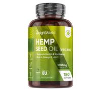 WeightWorld Cold-Pressed Hemp Seed Oil Softgels -180 Softgels