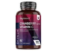 WeightWorld Cranberry with Vitamin C 25000mg 180 Capsules