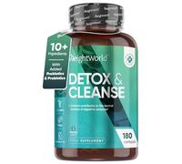 WeightWorld Detox & Cleanse - 180 Capsules - 2 Months Supply - Prebiotics & Probiotic Complex - Vegan Detox & Cleanse Supplements - Non-GMO & GMP-Approved - for Men & Women