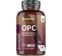 WeightWorld Grape Seed Extract 1000mg | 240 Capsules | 8 Months Supply | 95% OPC (Oligomeric Proanthocyanidins) | Vegan Polyphenols Supplement for Men & Women | 1 per Day | Made in the UK