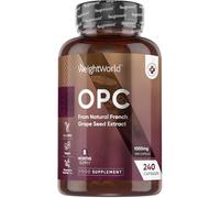 WeightWorld Grape Seed Extract Capsules 1000mg | 240 Capsules | 8 Months Supply | 95% OPC (Oligomeric Proanthocyanidins) | Vegan Polyphenols Supplement | for Men & Women | 1 Capsule per Day