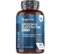 WeightWorld L-Glutathione Supplement | 1000mg | 90 Capsules | Reduced Liposomal Glutathione Capsules | Vegan | with Vitamin C, Hyaluronic Acid & Alpha Lipoic Acid