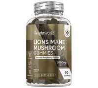 Buy Lion's Mane Mushroom Gummies 2000mg 90 Gummies (3-Month Supply) WeightWorld