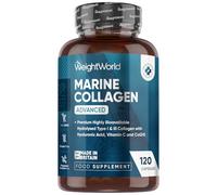 WeightWorld Marine Collagen Capsules 1455mg | 120 Capsules | Type 1 & 3 Collagen Supplements for Women & Men | Hydrolysed Fish Peptides Complex with Hyaluronic Acid, Vitamin C, Zinc & CoQ10