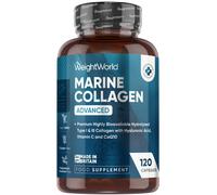 WeightWorld Marine Collagen Capsules 1455mg | 120 Capsules | Type 1 & 3 Collagen Supplements for Women & Men | Hydrolysed Fish Peptides