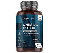 Omega 3 Fish Oil | 400 Softgels (1+ Year Supply) | 1 Softgel a Day | EPA & DHA | Alternative to Cod Liver Oil Capsules | 1000mg Omega 3 Fatty Acids Supplement
