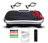 WeightWorld Vibration Plate Exercise Machine - 5 Programs + 99 Intensity Levels - Built-in Bluetooth Speaker - 2 Resistance Bands - Easy-to-Use & Portable Vibrating Plate Exercise Machine