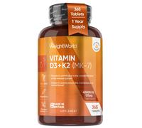 WeightWorld Vitamin D3 4000IU & K2 125μg (MK7) | 1 per Day Cholecalciferol Form