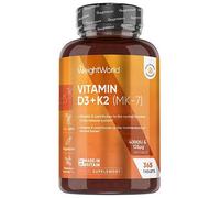 Vitamin D3 + K2 - 240 Tablets - 4000IU high dose - Immune system, bones & joints