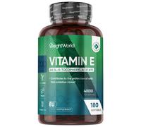 WeightWorld Vitamin E Capsules 400IU |180 Softgels