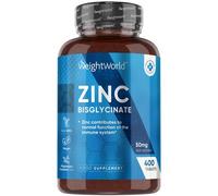 WeightWorld Zinc Tablets - 50 mg High Strength 400 Tablets - 6+ Months Supply